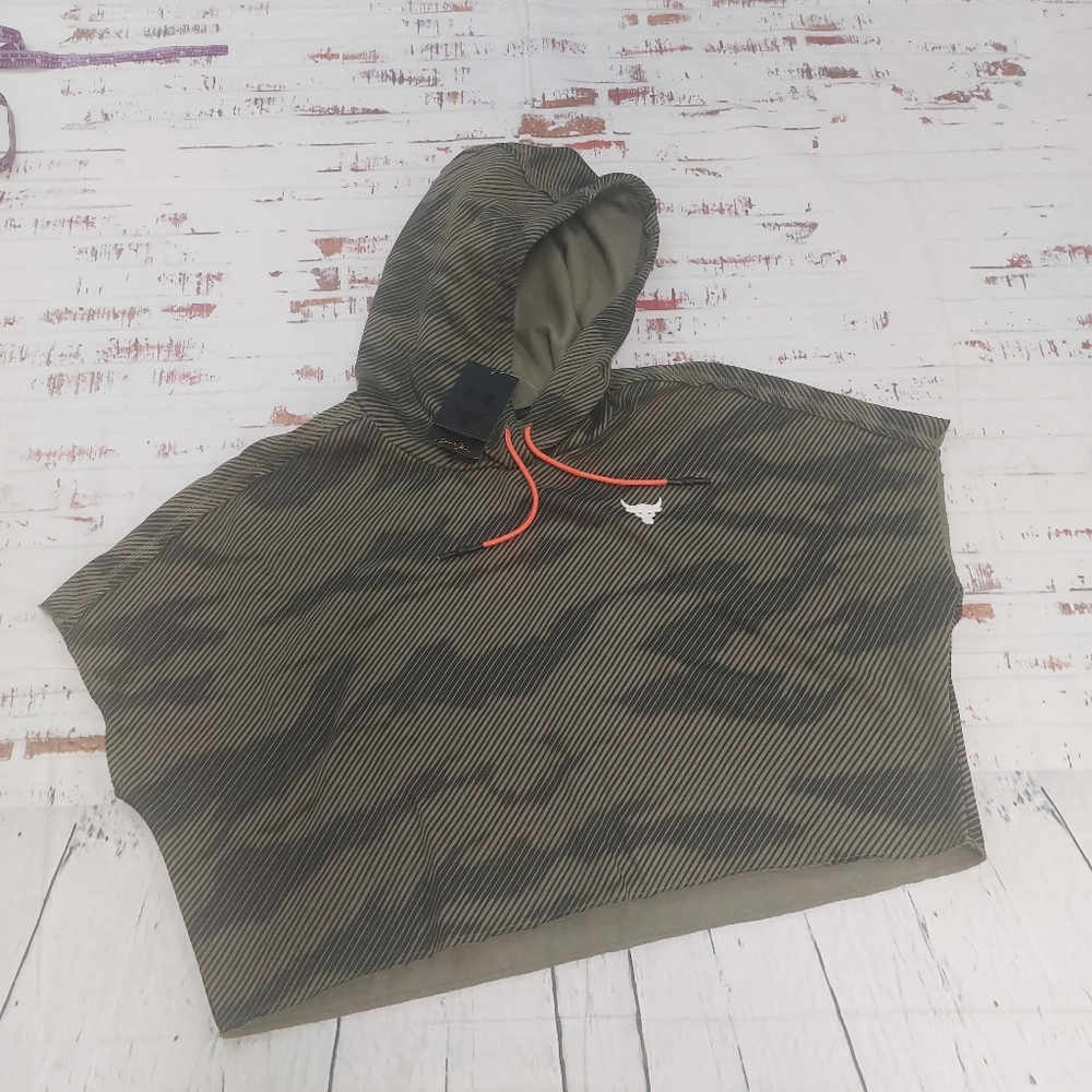 Under armour project rock SS print cropped hoodie - Picture 3 of 5